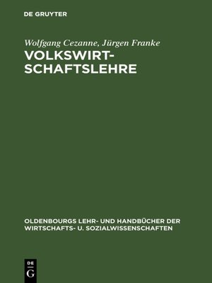 cover image of Volkswirtschaftslehre